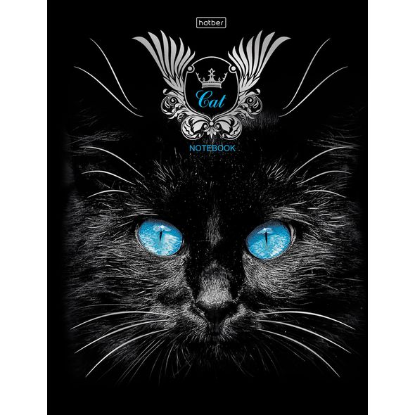 Бизнес-блокнот 80л А5ф 167х216мм 5-цв. блок клетка тв.переплет матов.ламин. 3D фольга- Royal Cats- , 